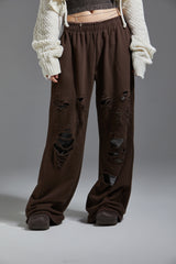 WASHING CAMO PANTS-BROWN