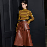 HANNAH POCKET SKIRT, TAN BROWN (6627122610294)