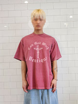 VENTIQUE Pigment Jesus Short Sleeve Tee 3color
