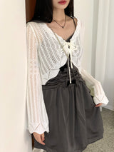 ランコフェスティバルシャーリングプリーツリボンミニワンピース / Lang Co Festival Shirring Pleated Ribbon Mini One Piece