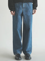 スロップワイドデニムパンツ / M198 SLOP WIDE DENIM PANTS_DEEP BLUE