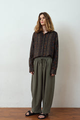 SOLAR PIGMENT BALLOON SWEAT PANTS (Khaki) / ソーラーピグメントバルーンスウェットパンツ