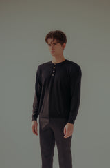 フロントサイドスリットニットシャツ / Front_Side Slit Knit Shirt (4445023895670)