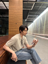 オンスリネン3ボタンカラー半袖ニットウェア / Oz Linen 3 Button Collar Short-Sleeved Knitwear (5 colors)