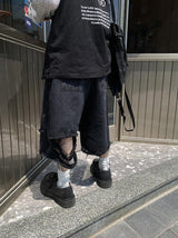 ダーティーブラックバンディングショーツ