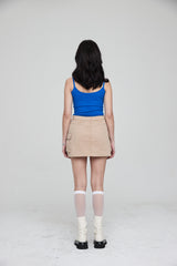 mii リブストラップタンクトップ / mii RIBBED STRAP TANK TOP BLUE