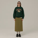 ピーチドローイングスウェットシャツ / PEACHES DRAWING SWEATSHIRT_DEEP GREEN