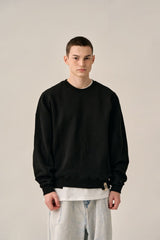 REVERSE PATTERN SWEATSHIRT-BLACK
