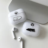 ホワイト - ミス・ユー・サムキャット・カップル AirPods Case_マット