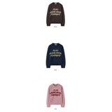 BRUSH LETTERING MOHAIR OVERFIT KNIT