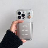 Ribbon mood silver magsafe card slot (card slot)