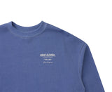 Pigment washed crewneck - Blue (4622121795702)