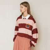 GHCラグビーシャツ/GHC RUGBY SHIRT_PINK BURGUNDY