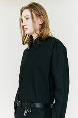 Front Layering Shirt black (6683705933942)