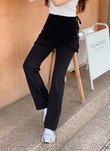 レイヤードバンディングロングパンツ +ミニスカートセット (3color)