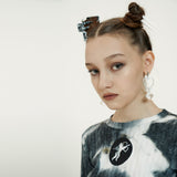 Tie-dye Cupid Knit [Black&White] (6592682328182)