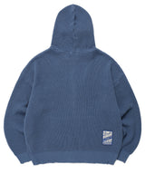 DAMAGED KNIT ZIP UP HOODIE BLUE(CV2DFUK681A)