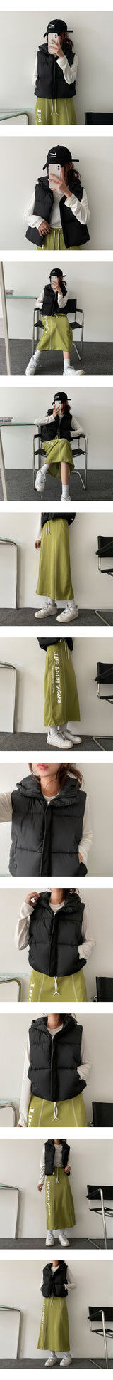 Rotis Teach Line Lettering Bendable Long Skirt