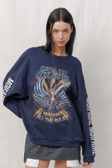  RETRO SWEATSHIRT / NAVY