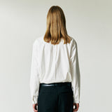 [SILM TIE+CLIP SET] FINE TWILL TIP SHIRT WHITE