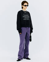 スプレーアーチロゴクロップスウェット/SPRAY ARCH LOGO CROP SWEATSHIRT-CHARCOAL