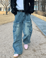 Triple pocket denim pants