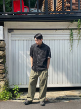 Linen pin tuck banding pants 4color