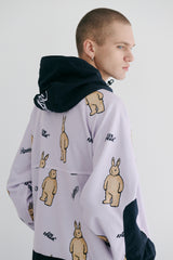ロイヤルフリースフードジャケット / BSR2223FWJK102 ROYAL FLEECE HOODED JACKET BIG BEAR RABBIT PURPLE