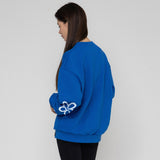 エルボー スプレー フラワー スマイル スウェットシャツ / Elbow Spray Flower Smile Sweatshirt