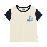 チェリーカラーリングキャップスリーブTシャツ / CHERRY COLORING CAP SLEEVE T-SHIRT [IVORY]