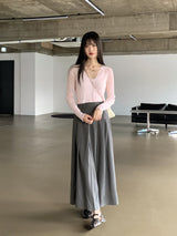 フィッションツーウェイプリーツロングスカート / Fiction two-way pleated long skirt