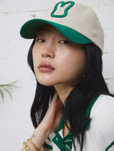 ムーンバニーアウトラインボールキャップ/[8/10 Pre order]MOON BUNNY OUTLINE BALL CAP LIGHT BEIGE (6586871677046)