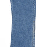 ワイドフィットスリットミディアムブルーデニムパンツ/WIDE FIT SLIT MEDIUM BLUE DENIM PANTS [16634]