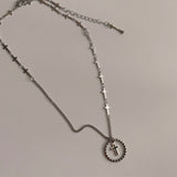 コインブラッククロス2ウェイネックレス/ky Coin Black Cross Two Way Necklace