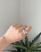 [I-DLE Soyeon] Silver gemstone ring_1
