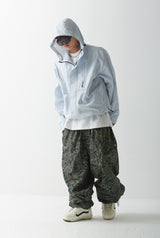 ワイドフーディージャケット/BSR2223FWJK048 WIDE HOODED JACKET SKY