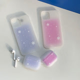 Blue- Snow Square AirPods Case_matt