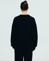 ROMAN TYPO LOGO SWEATSHIRT-BLACK (6680892604534)