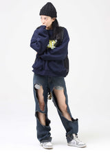 オーバーフィットロゴスウェットシャツ/Overfit Panatique Logo Sweatshirt_2color