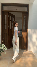レイヤードニットチューブトップ / layered knit tube top