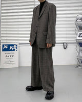 ミダスチェックワイドスラックス / Midas Check Wide Slacks (2 colors)