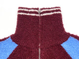 ボウクル2WAYジップアップニット / Boucle 2way Zip-up Knit [Burgundy]