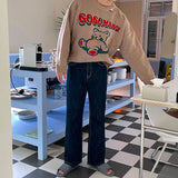 Po Semi Wide Denim Pants (2color) (6686381703286)