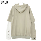 ボタンスリーブフーディー/ BUTTON SLEEVE HOODIE (4578389819510)