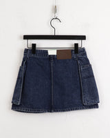 オベットビッグポケットデニムミニスカート/Obet Big Pocket Denim Mini Skirt