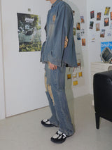 3 TAP Smoke Wrinkle Wash Denim Pants (2color)