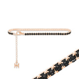 ミニテニスブレスレット / [S925] Black Mini Tennis Bracelet (rosegold)