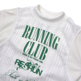 レザースリーブケーブルニットセーター/[UNISEX] Leather-Sleeve Cable-Knit Sweater (White)