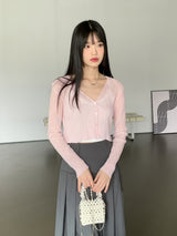 アガブレースクロップナッシュキャミソール / Agave lace cropped sleeveless sleeveless