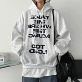 [fleece] take boxy lettering hood